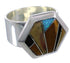 Multicolor Inlay Southwestern Sturdy Ring Size 5 EX40759