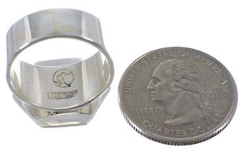 Multicolor And Silver Southwest Sturdy Ring Size 8-3/4 EX40752