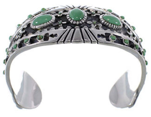 Southwest Turquoise Silver Heavy Cuff Bracelet Jewelry EX28242
