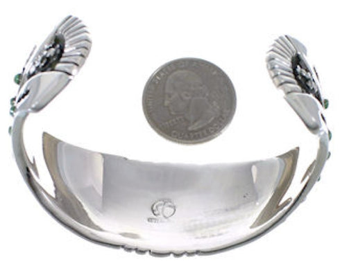 Southwest Turquoise Silver Heavy Cuff Bracelet Jewelry EX28242