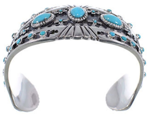 Southwestern Turquoise High Quality Silver Cuff Bracelet EX28253