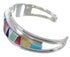 Multicolor Southwest Jewelry Silver Sturdy Cuff Bracelet EX28208