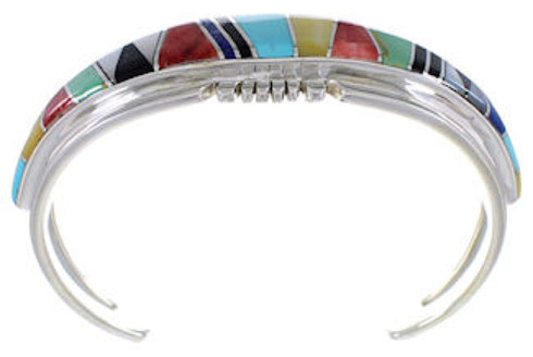 Multicolor Southwest Jewelry Silver Sturdy Cuff Bracelet EX28208