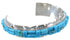 Silver Southwest Turquoise Well-Built Cuff Bracelet Jewelry EX28235
