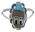 Multicolor Silver Native American Design Ring Size 6-1/4 TX41021