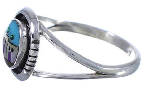 Multicolor Native American Design Jewelry Ring Size 8-1/2 TX41483