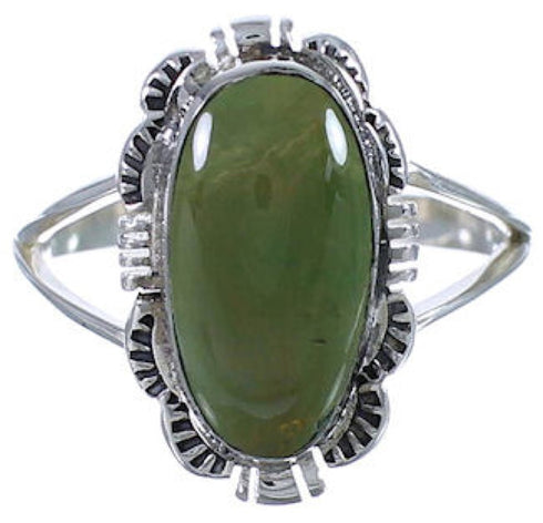 Silver And Turquoise Ring Size 4-3/4 TX41545