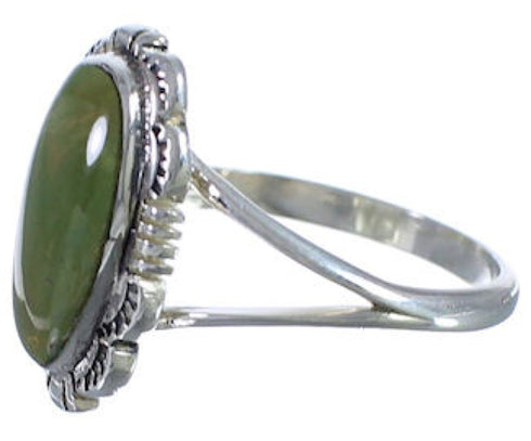 Silver And Turquoise Ring Size 4-3/4 TX41545