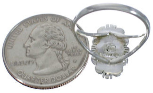 Sterling Silver And Turquoise Ring Size 5-1/4 TX41538