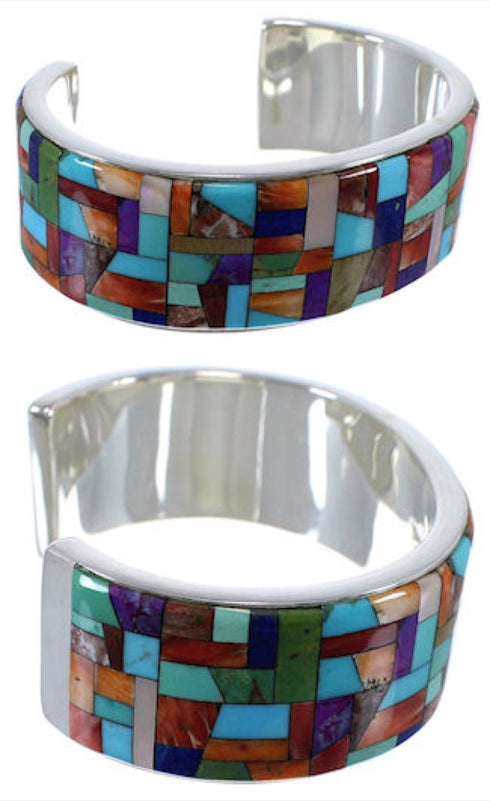 Southwest Multicolor High Quality Silver Cuff Bracelet Jewelry EX28732
