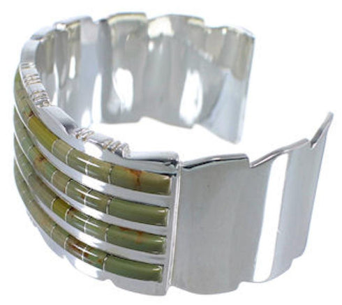 Turquoise Sterling Silver Substantial Southwest Cuff Bracelet EX28733