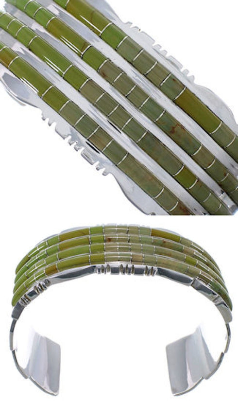 Turquoise Sterling Silver Substantial Southwest Cuff Bracelet EX28733