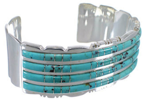 Turquoise Southwest Silver Well-Built Cuff Bracelet Jewelry EX28734