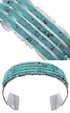 Turquoise Southwest Silver Well-Built Cuff Bracelet Jewelry EX28734