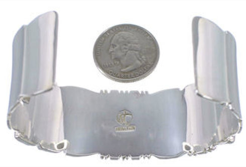 Turquoise Southwest Silver Well-Built Cuff Bracelet Jewelry EX28734