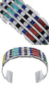 Multicolor Southwest High Quality Silver Cuff Bracelet EX28738