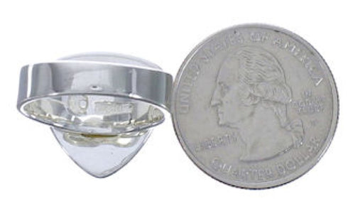 Authentic Sterling Silver Turquoise Sturdy Ring Size 8-3/4 PX40384