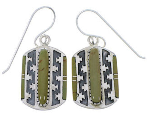Genuine Sterling Silver And Turquoise Southwest Earrings PX32739