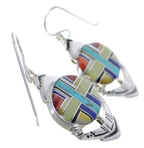 Genuine Sterling Silver Multicolor Jewelry Earrings PX32790