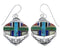 Multicolor Inlay Southwest Hook Dangle Earrings PX32791