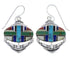 Multicolor Inlay Southwest Hook Dangle Earrings PX32791