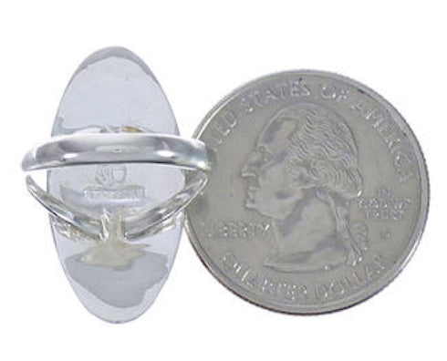 Sterling Silver Turquoise Inlay Southwestern Ring Size 5-1/2 UX34194