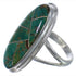 Genuine Sterling Silver Turquoise Inlay Ring Size 4-3/4 UX34197