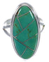 Southwest Sterling Silver Turquoise Inlay Ring Size 6-1/4 UX34218