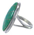 Southwest Sterling Silver Turquoise Inlay Ring Size 6-1/4 UX34218