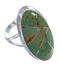 Genuine Sterling Silver Turquoise Inlay Ring Size 6-1/4 UX34223