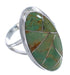 Genuine Sterling Silver Turquoise Inlay Ring Size 6-1/4 UX34223