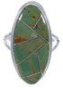 Genuine Sterling Silver Turquoise Inlay Ring Size 6-1/4 UX34223