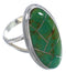 Southwest Sterling Silver Turquoise Inlay Ring Size 4-3/4 UX34224