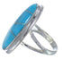Sterling Silver Turquoise Inlay Southwest Ring Size 5-1/2 UX34269
