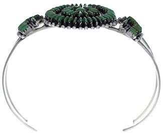 Sterling Silver Turquoise Needlepoint Southwest Jewelry Bracelet EX28388