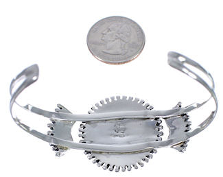 Sterling Silver Turquoise Needlepoint Southwest Jewelry Bracelet EX28388