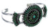 Turquoise Needlepoint Genuine Sterling Silver Cuff Bracelet EX28389