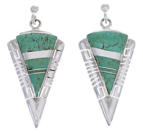 Sterling Silver Southwestern Turquoise Earrings EX31389