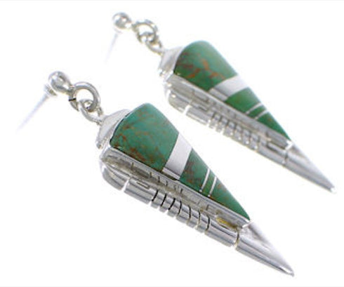 Southwestern Turquoise Inlay Earrings EX31406