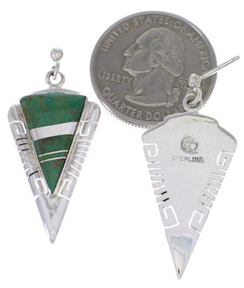 Southwestern Turquoise Inlay Earrings EX31406