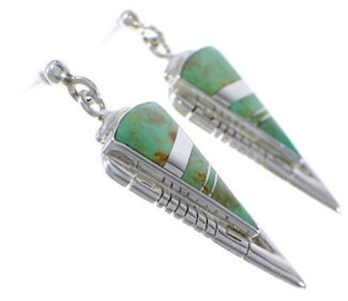 Southwestern Turquoise And Sterling Silver Earrings EX31412