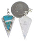 Southwest Sterling Silver And Turquoise Earrings EX31425