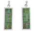 Sterling Silver And Turquoise Inlay Earrings EX31482
