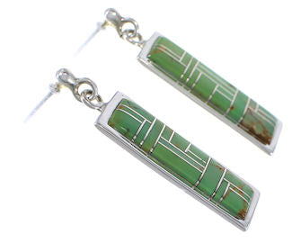 Sterling Silver And Turquoise Inlay Earrings EX31482