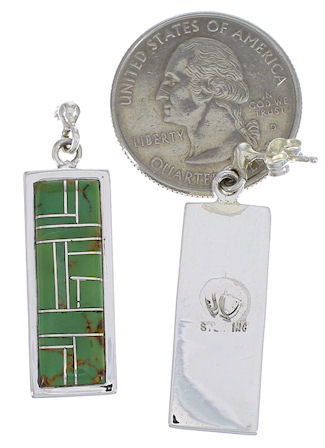 Sterling Silver And Turquoise Inlay Earrings EX31482