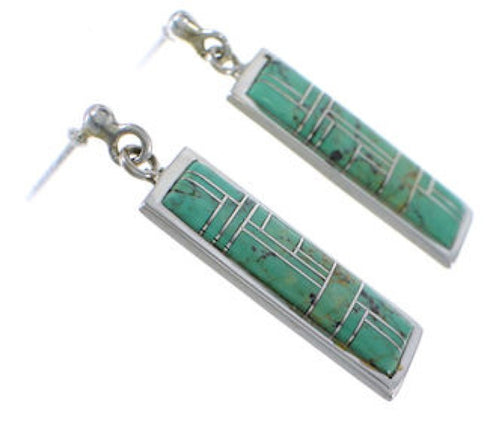 Southwest Turquoise And Sterling Silver Earrings EX31491