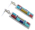 Multicolor Inlay And Sterling Silver Earrings EX31494