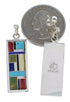 Multicolor Inlay And Silver Southwestern Earrings EX31497