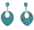 Genuine Sterling Silver And Turquoise Jewelry Earrings