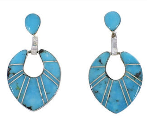 Sterling Silver And Turquoise Jewelry Earrings EX31509